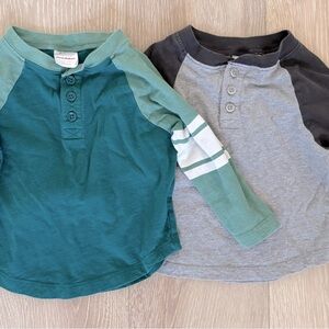Two Hanna Andersson long sleeved baseball Tshirts